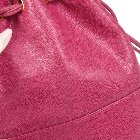 Chanel Pink Calfskin Bucket Drawstring Shoulder Bag 186702 - Picture 7 of 10